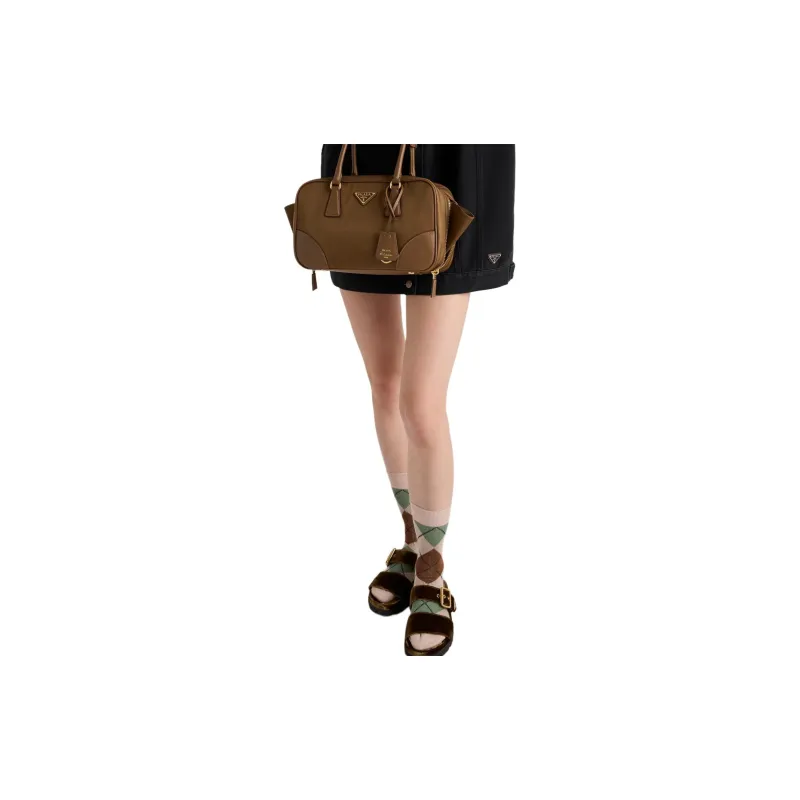 PRADA SS24 Knee-High Socks Women's 1 Pack Beige-1