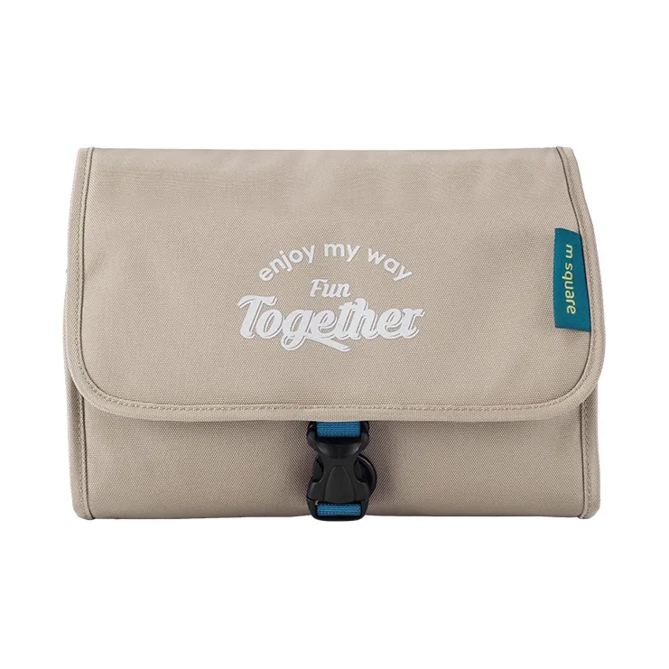 M Square Polyester Travel Divided Pouch Toiletry Bag Regular Unisex Multicolor-1