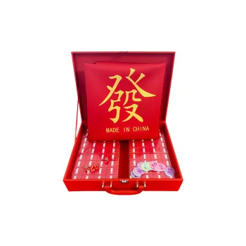 Imono Chinese Fashion Trend  China Red Mahjong Hand Crafted Mahjong Tiles Board Games