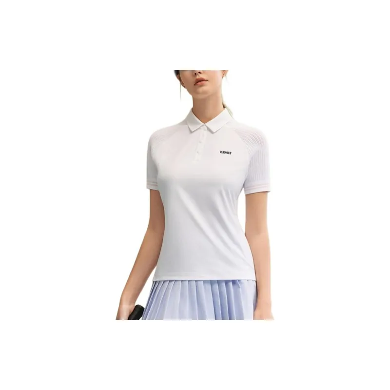 KSWISS Polo Shirt Women's Snow Peak White-2