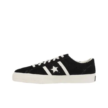 Converse Star&Bars Anti Slip Wear Resistant Low Top Skateboard Shoes Men's Black White