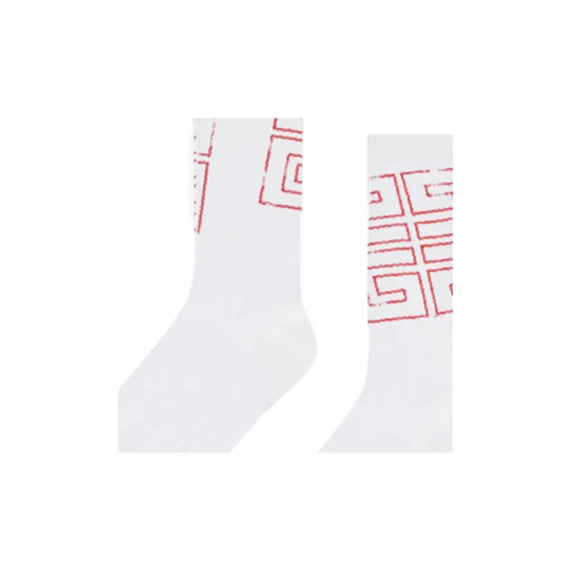 Givenchy Socks 'White/Red'-2