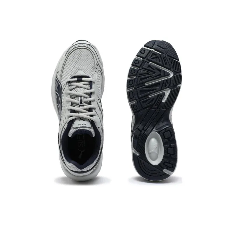 PUMA Axis Anti Slip Wear Resistant Low Top Chunky Sneakers Unisex Light Gray-4