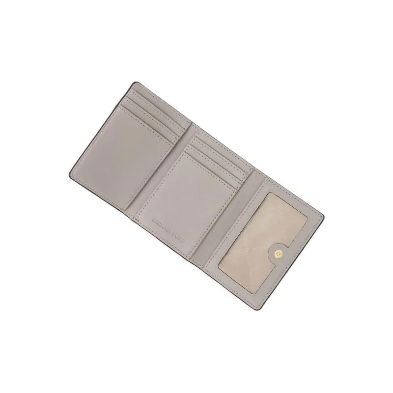 MICHAEL KORS Jet Set Travel Coated Canvas Wallet Medium Size Women's Pearl Gray-5