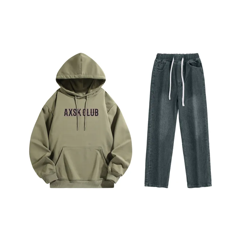 A.X.S.K Sweatshirt Sets Unisex-169