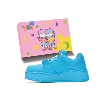LIANGHUO Slip Resistant Cushioning Impact Resistance Wear Resistant Low Top Skateboard Shoes Women's Blue Box Included