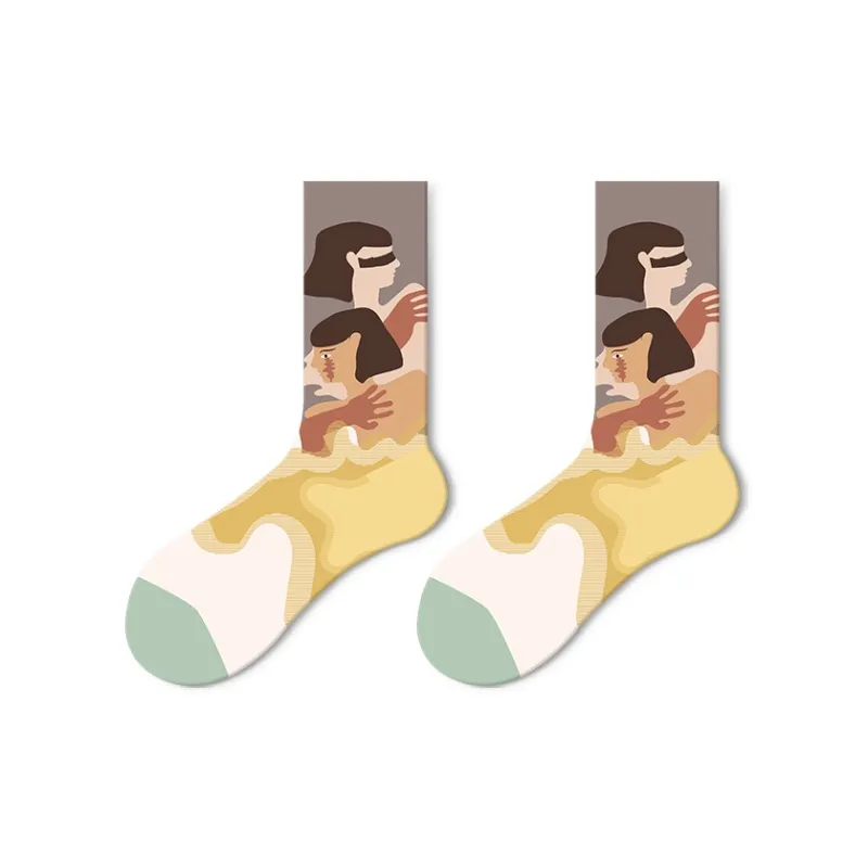 Youle Box Mid-Calf Socks Unisex-2