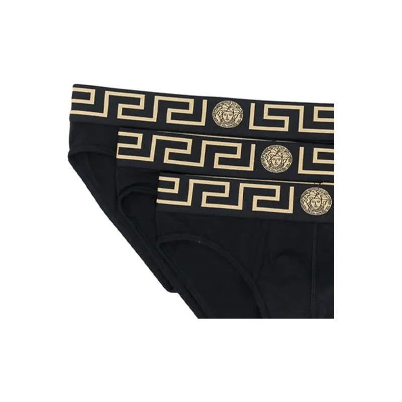VERSACE Medusa Waistband 3 Pack Briefs-3