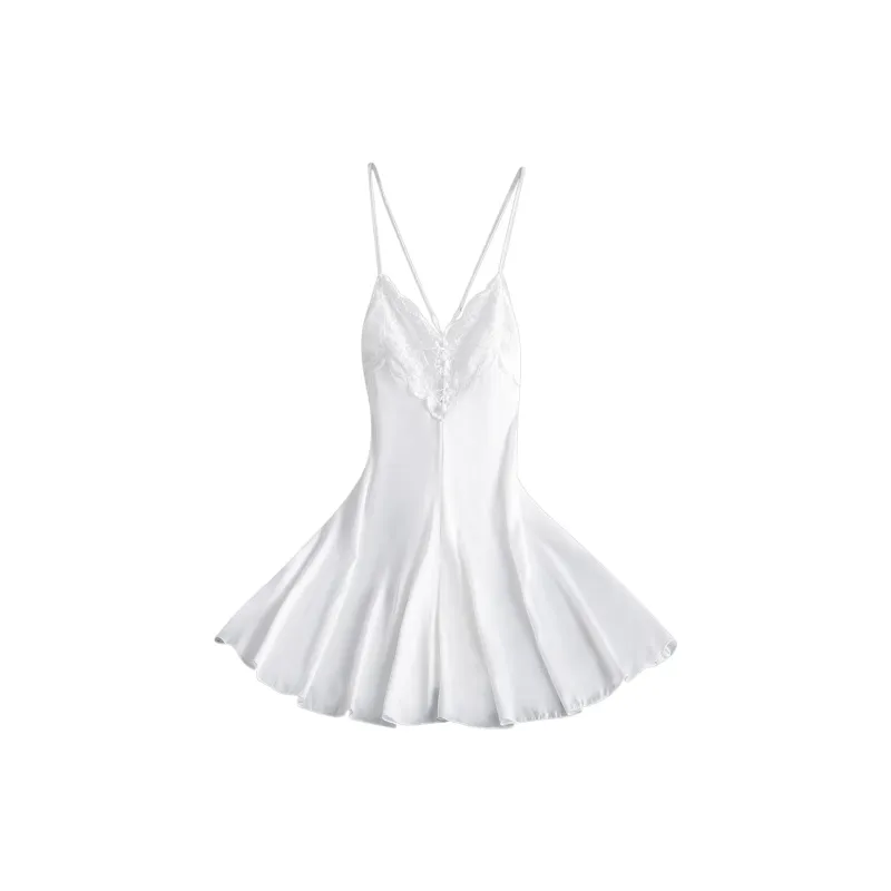 Flowers In Water Nightgown Women's Black-7