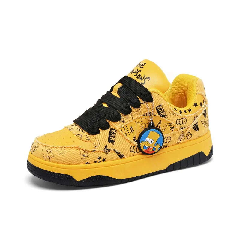 The Simpsons Skateboard Shoes Unisex Low Top Yellow/Beige/Black-16