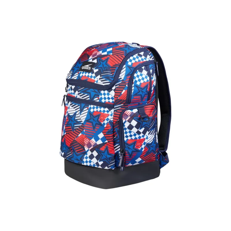 Speedo Canvas Backpack Unisex Blue & Red-1
