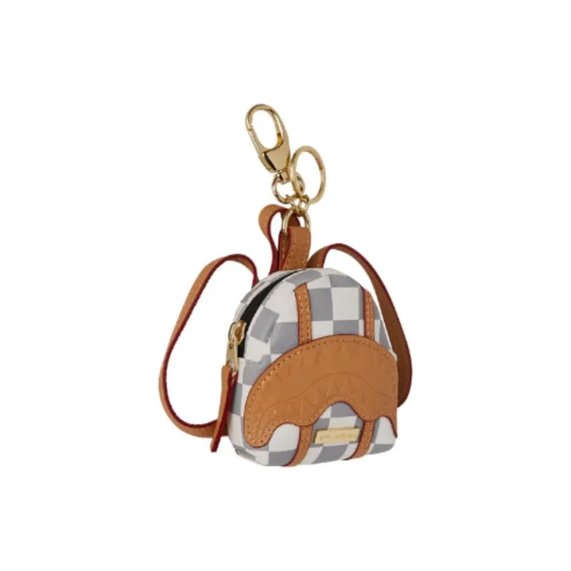 SPRAYGROUND Artificial Leather Coin Purse Unisex White Brown-1