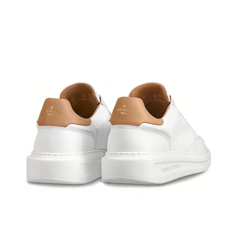 LOUIS VUITTON Beverly Hills Sneakers 'White Monogram With Caramel Top'-2
