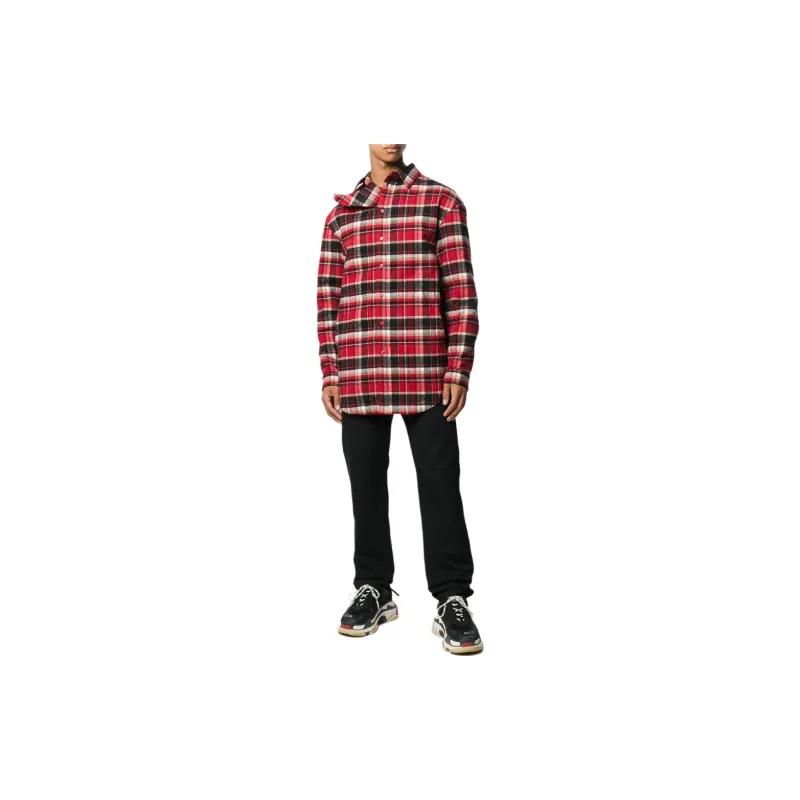 Balenciaga SS22 Shirt Loose Fit Style Men's Red-2