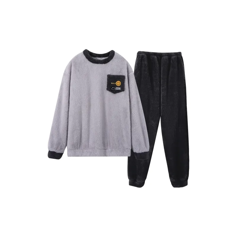 Ta Yan Winter Pajama Set Men's Gray-0