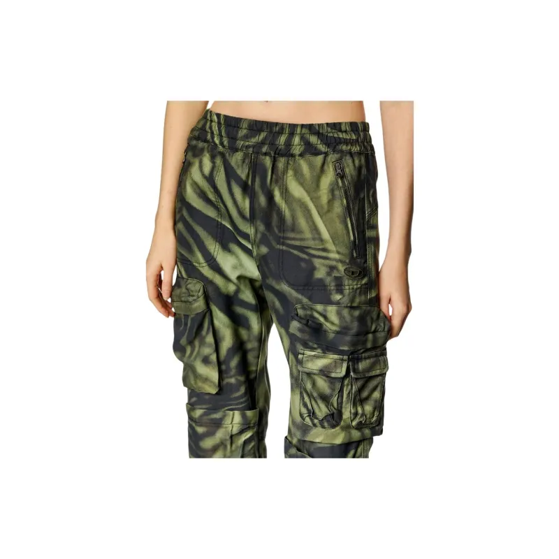 DIESEL P-Mirow Zebra-Camo Printed Cargo Pants-2