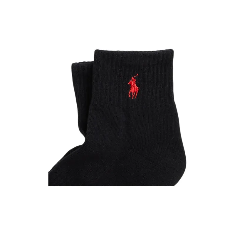 Polo Ralph Lauren SS24 Mid Calf Socks Men's 1 Pack Black-1