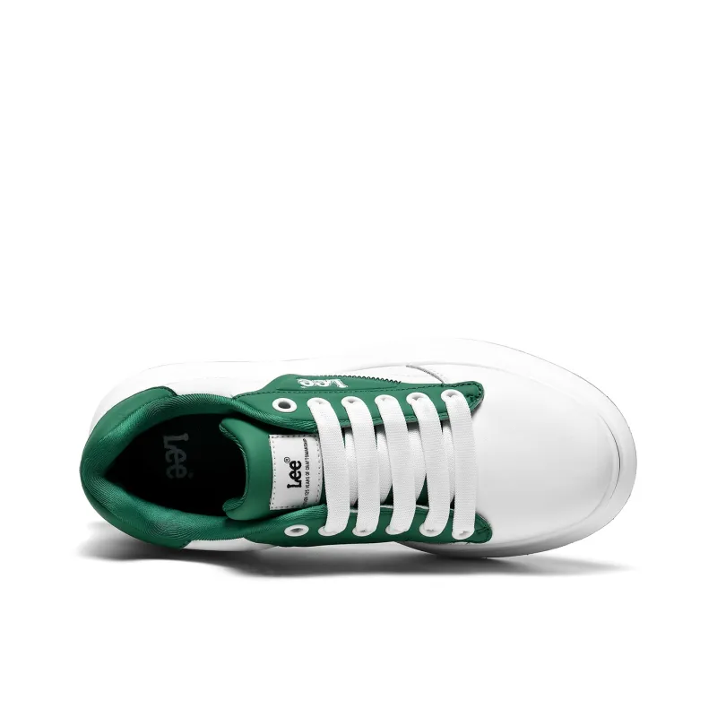 Lee Versatile Trendy, White Sneakers, Classic Fashion Commute Low Top Height Increasing Skateboard Shoes Men's-40