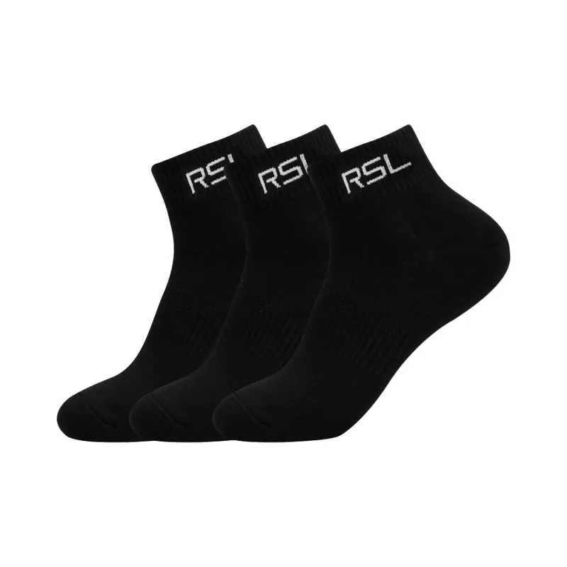 RSL Mid Calf Socks Unisex White/Black-10