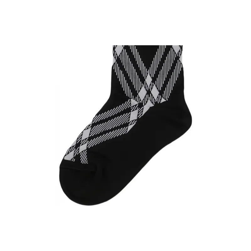 Burberry Knee-High Socks Men's 1 Pack Black-6