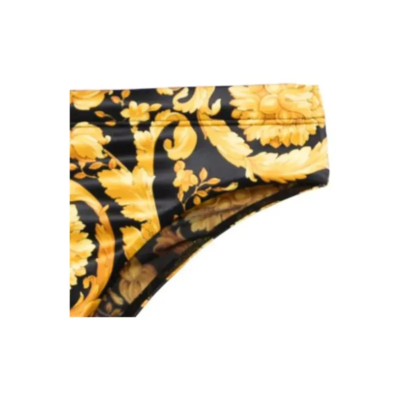 VERSACE Barocco Printed Mid Rise Briefs-5