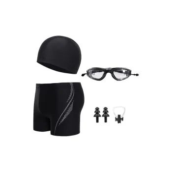 Yalu Preferred Swimming Sets Polyamide Pool Men's Black