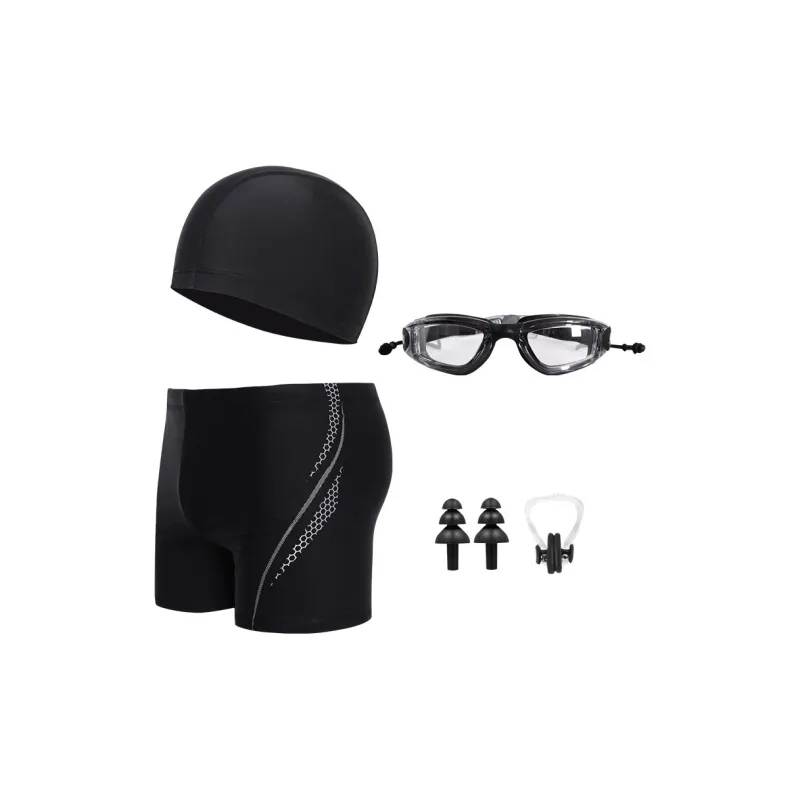 Yalu Preferred Swimming Sets Polyamide Swimming Pool Men's Black-0