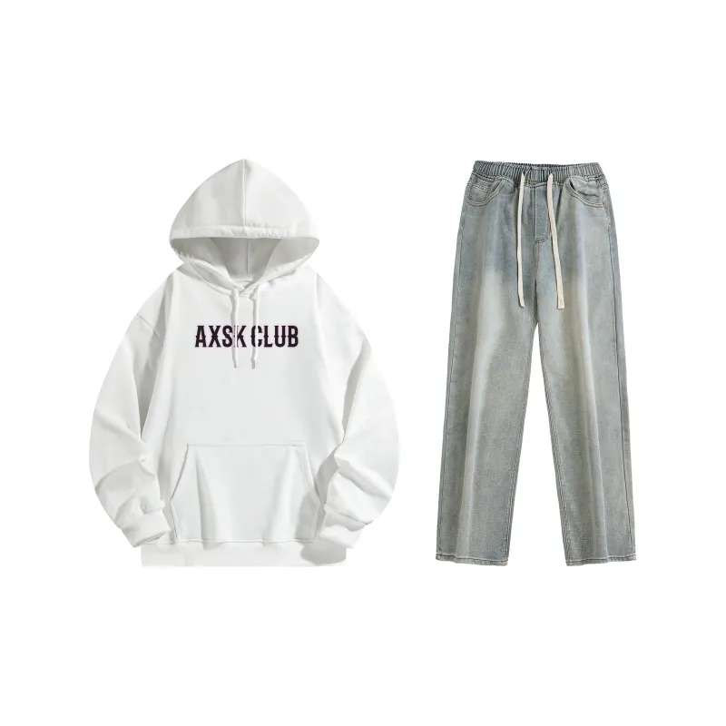 A.X.S.K Sweatshirt Sets Unisex-71