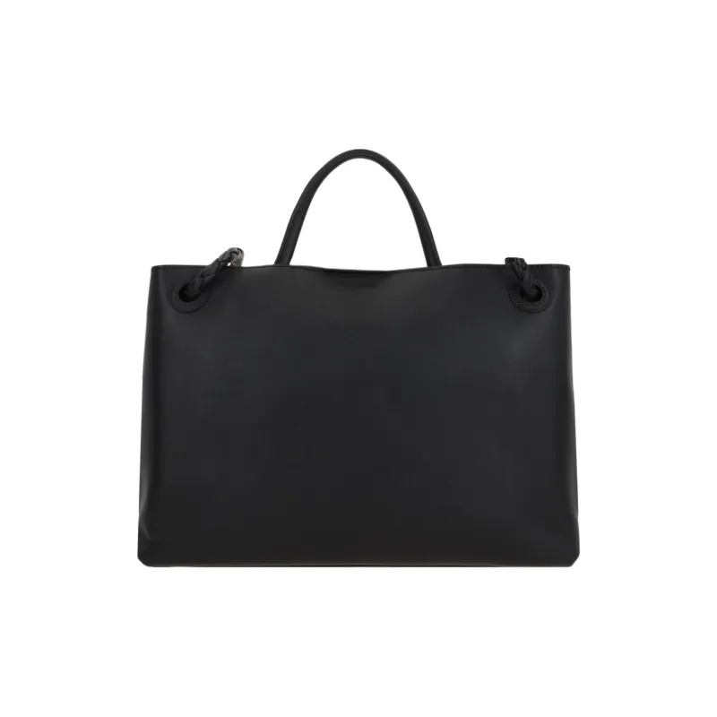 Bottega Veneta Andiamo Series Calfskin One Shoulder Handbag Medium Size Women's Black-1