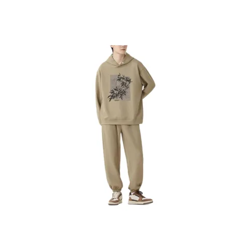 WARRIOR Sweatshirt Sets Men Khaki