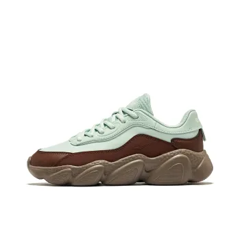 Erke Sweetheart 2.0 Lightweight Rebound Low Top Casual Shoes Women's Green Brown