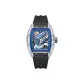 Blue Whale Box-Transparent Case Blue Dial Vinyl Strap