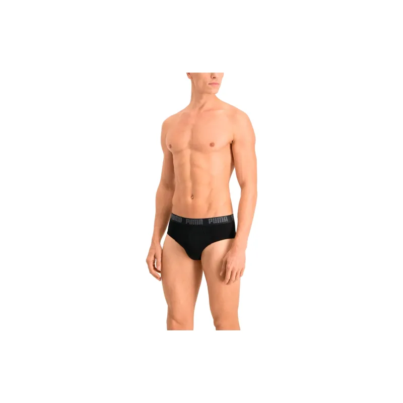 PUMA Basic Men's Briefs 2 Pack Underpants Men's 2 Pack Black-3