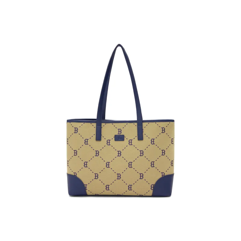 MLB Polyester Blended Cotton Tote Bag Handbag Shoulder Bag Backpack Regular Unisex Khaki-3