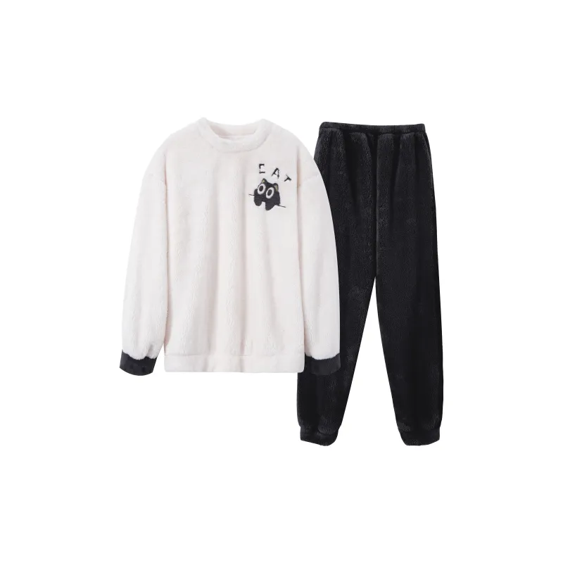 Ta Yan Winter Pajama Set Men's White-0