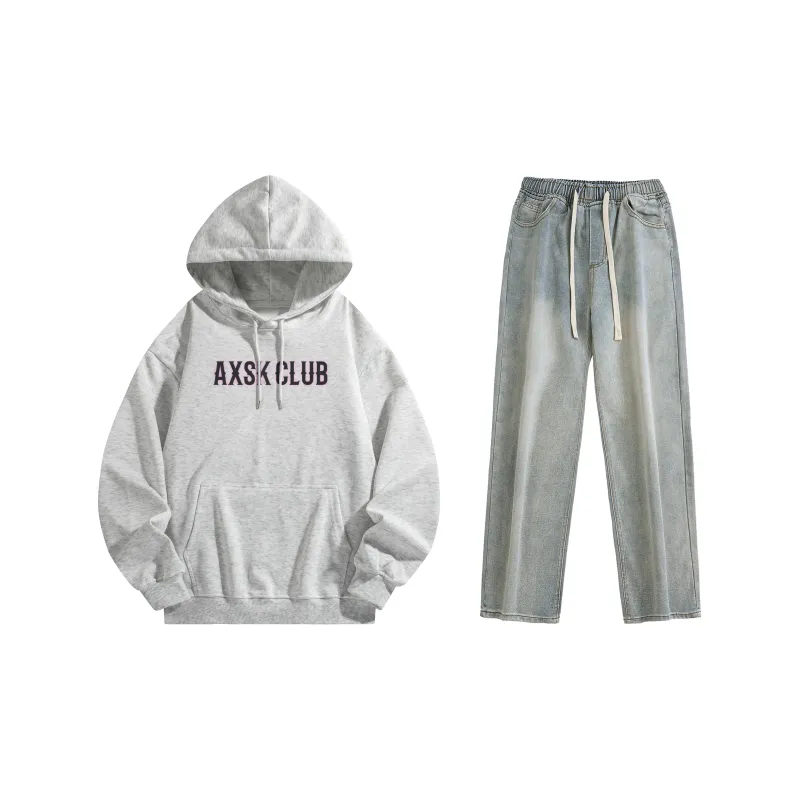 A.X.S.K Sweatshirt Sets Unisex-85