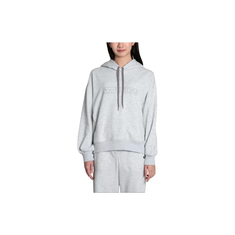 Converse SWEAT HOODIE Sweatshirt Women's Light Heather Gray-2