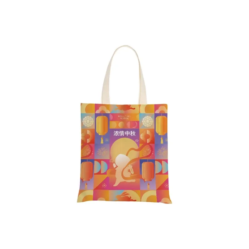 AOSONG Canvas Bag, Tote Bag, Shopping Bag, Handbag, Shoulder Bag Regular Unisex Multicolor-1
