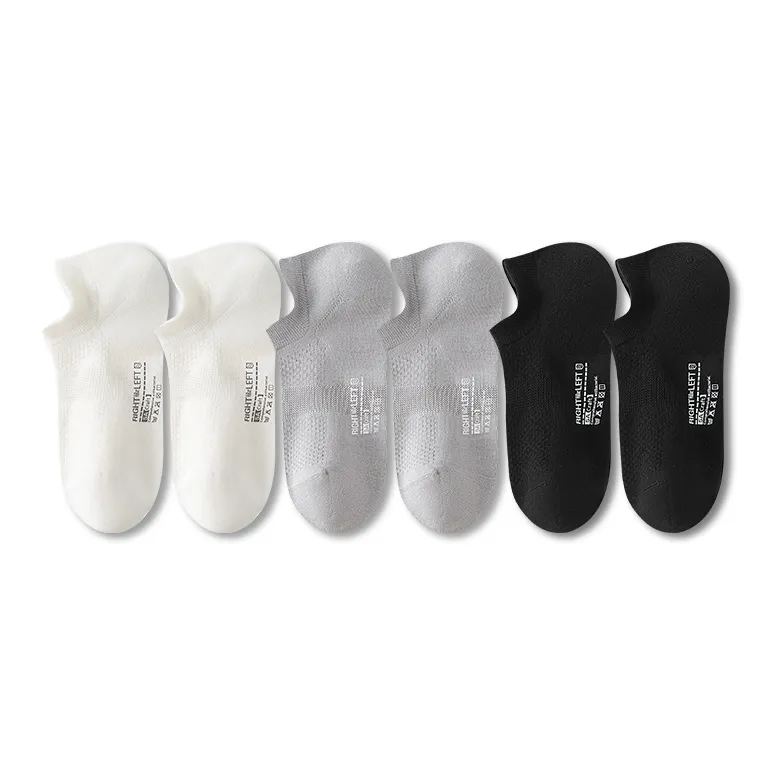Left Divided By Right Ankle Socks Men's 6 Pack-7