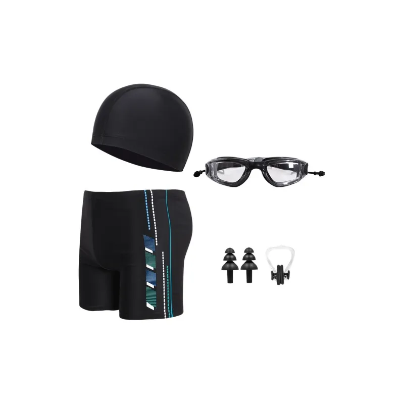 Yalu Preferred Swimming Sets Polyamide Swimming Pool Men's Black-4