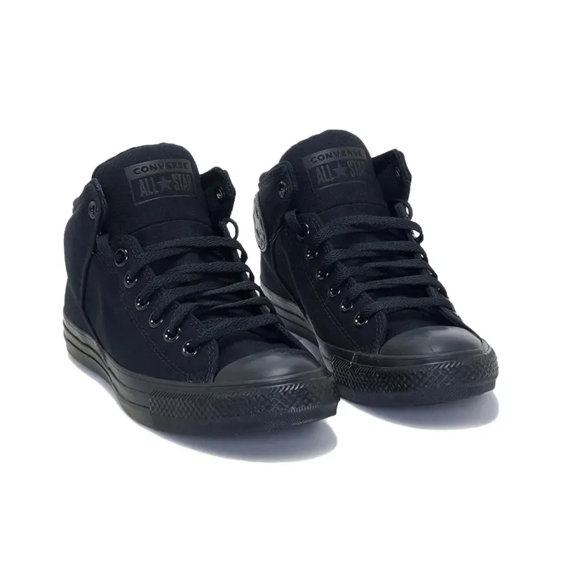 Converse Chuck Taylor All Star Anti Slip Wear Resistant Mid Top Canvas Shoes Unisex Black-2