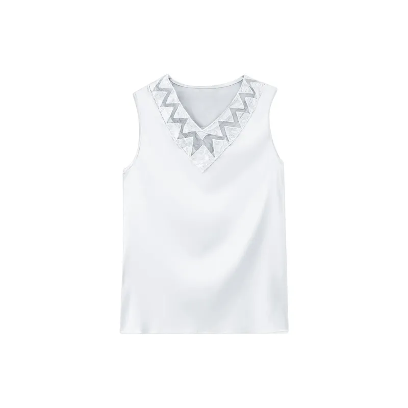 Flowers In Water Tank Top Women's 1 Pack White-1