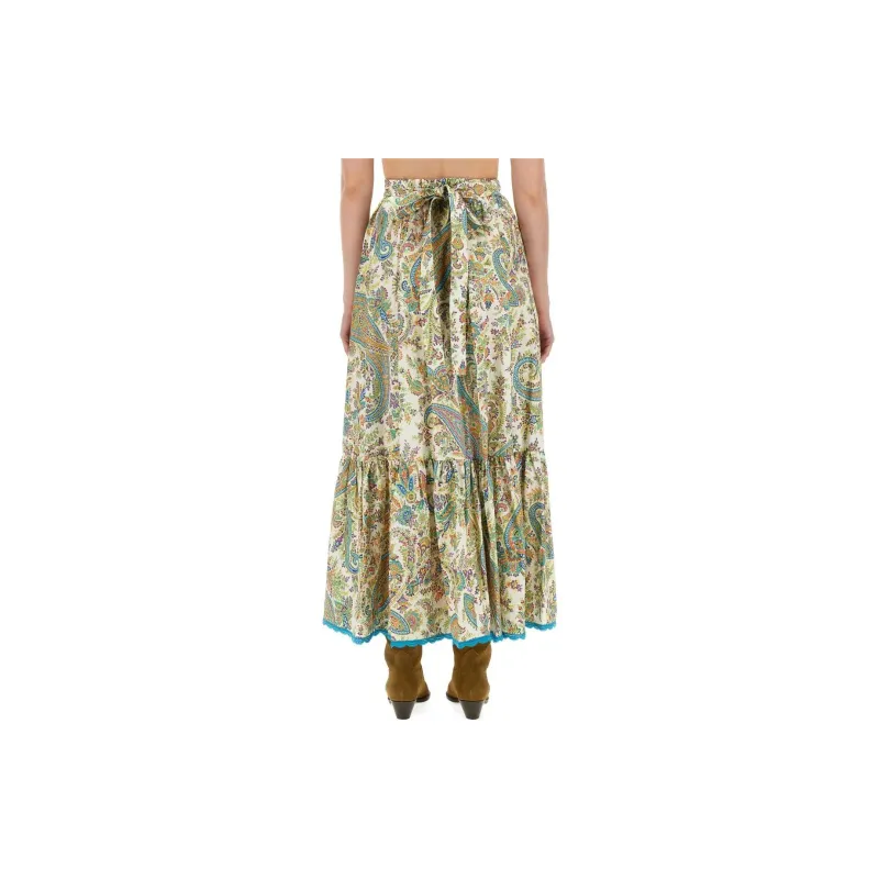 ETRO Paisley Printed Belted Skirt-1