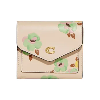 COACH Wyn Calfskin Wallet Women's Ivory