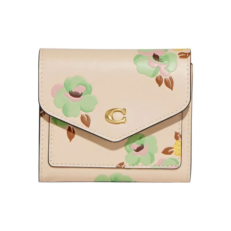 COACH Wyn Calfskin Wallet Women's Ivory-0