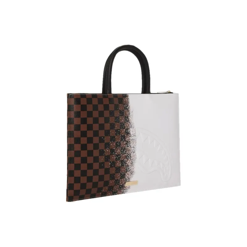 SPRAYGROUND Artificial Leather Portable Laptop Bag Unisex Black/Brown/White-1