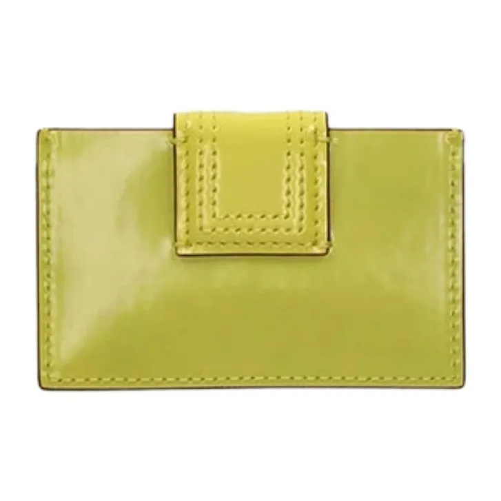 Jacquemus Leather Card Holder Women's Yellow-1