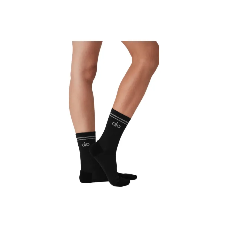 Alo Yoga Mid-Calf Socks Unisex 1 Pack Black-2
