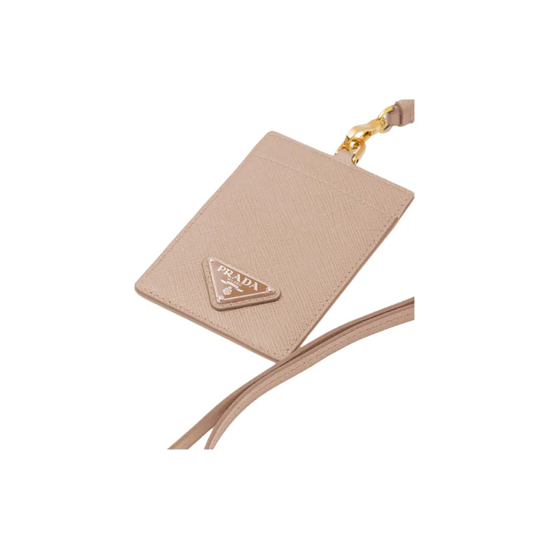 PRADA Saffiano Leather Card Holder Women's Pink Pink-1