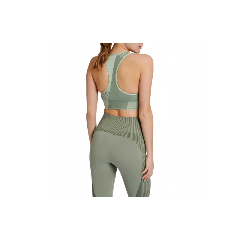 Hummel x UNITE HmlMT SEAMLESS SPORTS TOP Bra Women's Green-3